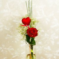 Röd glitterros - Rosor - Skicka blommor %city%